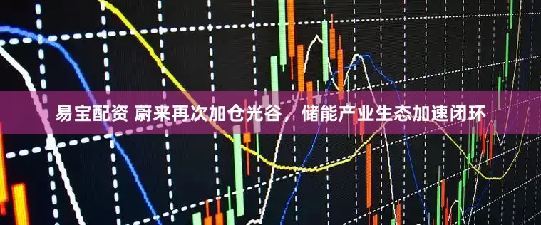 易宝配资 蔚来再次加仓光谷，储能产业生态加速闭环